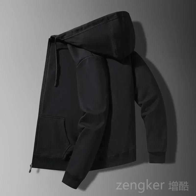 Men Full Sleeve Solid Hooded Sweatshirt