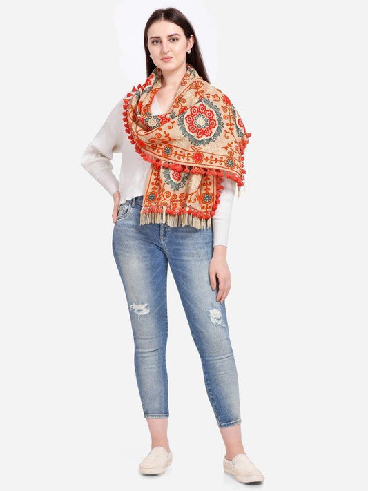 Fantastic Embroidered Khadi Cotton Dupatta