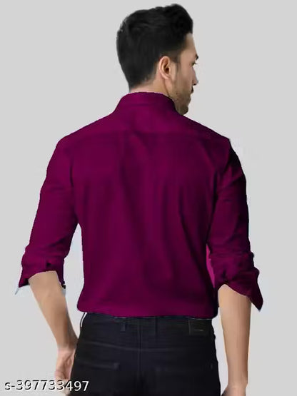 KOSAM Classy CREATIVE Formal Shirts For Men - WINE