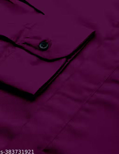 IMPORTED stylish plain cotton shirts for men- WINE PURPLE