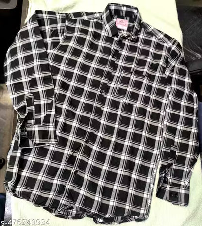 POLLYCOTTON CASUAL SLIM FIT COMBO PACK (2PCS ) CHECK SHIRT FOR MEN
