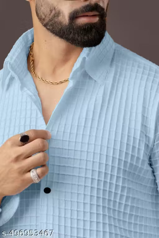 CKsons Fab Men's New Fancy Popcorn Checked Full Sleeve Shirt