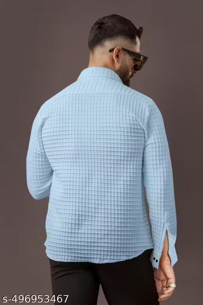 CKsons Fab Men's New Fancy Popcorn Checked Full Sleeve Shirt