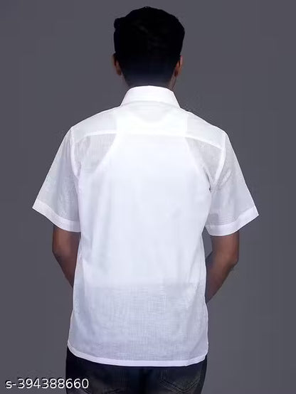 Pure Cotton white Shirt (Pack Of 2) White Shirt Combo Cotton Men's