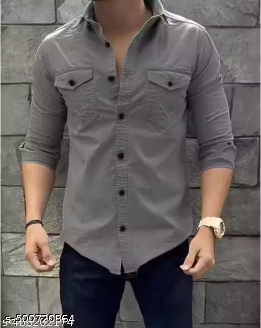 Top Wear Double Pocket Shirt Trending Shirt Man Shirt Boys