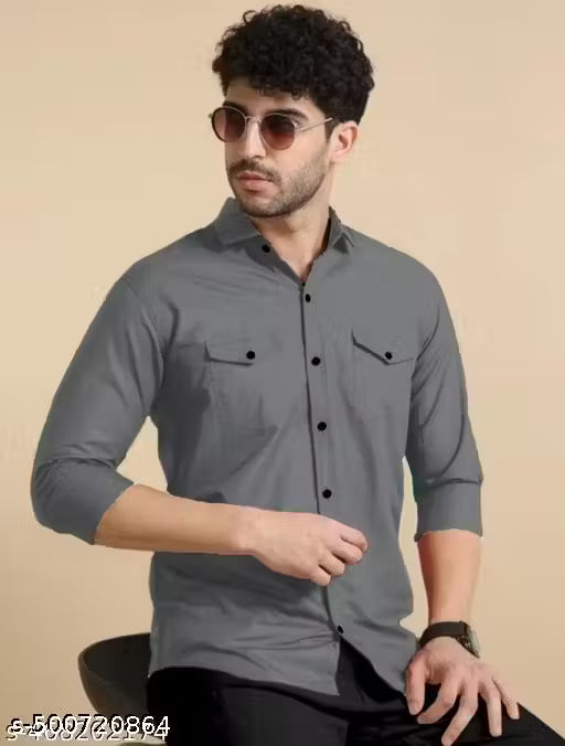 Top Wear Double Pocket Shirt Trending Shirt Man Shirt Boys